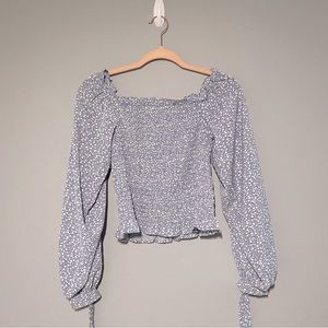 She + Sky stretchy peplum blouse size Small